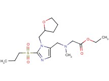ethyl N-methyl-N-{[2-(propylsulfonyl)-1-(tetrahydro-2-furanylmethyl)-1H-imidazol-5-yl]methyl}glycinate