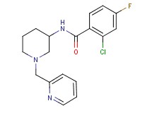 2-chloro-4-fluoro-N-[1-(2-pyridinylmethyl)-3-piperidinyl]benzamide