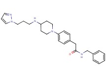 N-benzyl-2-[4-(4-{[3-(1H-pyrazol-1-yl)propyl]amino}-1-piperidinyl)phenyl]acetamide