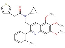 N-cyclopropyl-2-(3-thienyl)-N-{[5,6,7-trimethoxy-2-(2-methylphenyl)-3-quinolinyl]methyl}acetamide