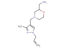 ({4-[(1-allyl-3-methyl-1H-pyrazol-4-yl)methyl]morpholin-2-yl}methyl)amine
