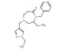 4-benzyl-3-ethyl-1-[(1-ethyl-1H-pyrazol-4-yl)methyl]-1,4-diazepan-5-one