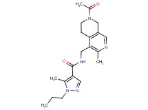 N-[(7-acetyl-3-methyl-5,6,7,8-tetrahydro-2,7-naphthyridin-4-yl)methyl]-5-methyl-1-propyl-1H-pyrazole-4-carboxamide