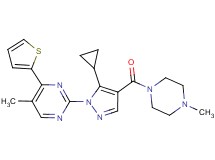 2-{5-cyclopropyl-4-[(4-methyl-1-piperazinyl)carbonyl]-1H-pyrazol-1-yl}-5-methyl-4-(2-thienyl)pyrimidine
