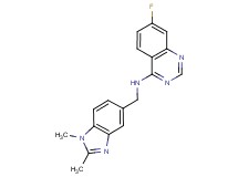 N-[(1,2-dimethyl-1H-benzimidazol-5-yl)methyl]-7-fluoroquinazolin-4-amine