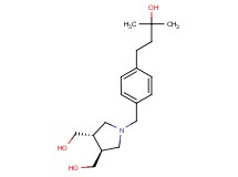 4-(4-{[(3S*,4S*)-3,4-bis(hydroxymethyl)-1-pyrrolidinyl]methyl}phenyl)-2-methyl-2-butanol