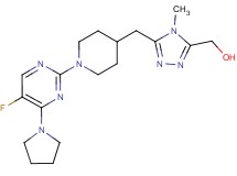 (5-{[1-(5-fluoro-4-pyrrolidin-1-ylpyrimidin-2-yl)piperidin-4-yl]methyl}-4-methyl-4H-1,2,4-triazol-3-yl)methanol