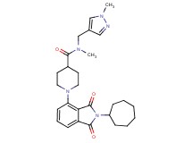 1-(2-cycloheptyl-1,3-dioxo-2,3-dihydro-1H-isoindol-4-yl)-N-methyl-N-[(1-methyl-1H-pyrazol-4-yl)methyl]-4-piperidinecarboxamide