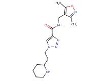 N-[(3,5-dimethylisoxazol-4-yl)methyl]-1-(2-piperidin-2-ylethyl)-1H-1,2,3-triazole-4-carboxamide