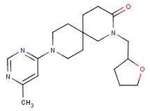 9-(6-methylpyrimidin-4-yl)-2-(tetrahydrofuran-2-ylmethyl)-2,9-diazaspiro[5.5]undecan-3-one