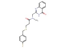 3-[(4-fluorobenzyl)thio]-N-methyl-N-[(4-oxo-3,4-dihydro-2-quinazolinyl)methyl]propanamide