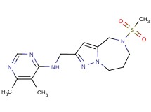 5,6-dimethyl-N-{[5-(methylsulfonyl)-5,6,7,8-tetrahydro-4H-pyrazolo[1,5-a][1,4]diazepin-2-yl]methyl}pyrimidin-4-amine