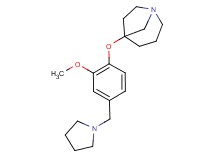 5-[2-methoxy-4-(pyrrolidin-1-ylmethyl)phenoxy]-1-azabicyclo[3.2.1]octane