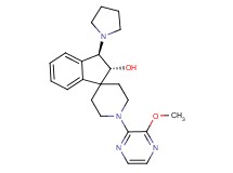 (2R*,3R*)-1'-(3-methoxy-2-pyrazinyl)-3-(1-pyrrolidinyl)-2,3-dihydrospiro[indene-1,4'-piperidin]-2-ol