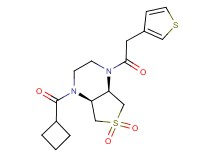 (4aR*,7aS*)-1-(cyclobutylcarbonyl)-4-(3-thienylacetyl)octahydrothieno[3,4-b]pyrazine 6,6-dioxide