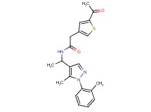 2-(5-acetyl-3-thienyl)-N-{1-[5-methyl-1-(2-methylphenyl)-1H-pyrazol-4-yl]ethyl}acetamide