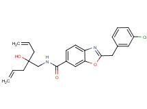 N-(2-allyl-2-hydroxy-4-penten-1-yl)-2-(3-chlorobenzyl)-1,3-benzoxazole-6-carboxamide