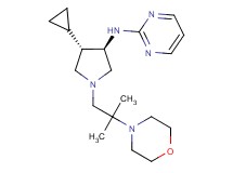 N-{rel-(3R,4S)-4-cyclopropyl-1-[2-methyl-2-(4-morpholinyl)propyl]-3-pyrrolidinyl}-2-pyrimidinamine dihydrochloride