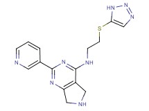 2-pyridin-3-yl-N-[2-(1H-1,2,3-triazol-5-ylthio)ethyl]-6,7-dihydro-5H-pyrrolo[3,4-d]pyrimidin-4-amine