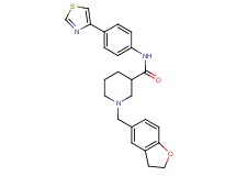 1-(2,3-dihydro-1-benzofuran-5-ylmethyl)-N-[4-(1,3-thiazol-4-yl)phenyl]-3-piperidinecarboxamide
