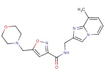 N-[(8-methylimidazo[1,2-a]pyridin-2-yl)methyl]-5-(morpholin-4-ylmethyl)isoxazole-3-carboxamide
