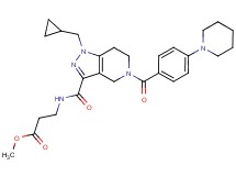 methyl N-({1-(cyclopropylmethyl)-5-[4-(1-piperidinyl)benzoyl]-4,5,6,7-tetrahydro-1H-pyrazolo[4,3-c]pyridin-3-yl}carbonyl)-beta-alaninate