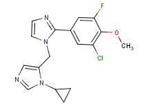 2-(3-chloro-5-fluoro-4-methoxyphenyl)-1-[(1-cyclopropyl-1H-imidazol-5-yl)methyl]-1H-imidazole
