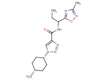 1-(cis-4-aminocyclohexyl)-N-[1-(3-methyl-1,2,4-oxadiazol-5-yl)propyl]-1H-1,2,3-triazole-4-carboxamide
