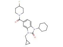 1-cyclohexyl-3-(cyclopropylmethyl)-5-[(4-fluoropiperidin-1-yl)carbonyl]-1,3-dihydro-2H-benzimidazol-2-one
