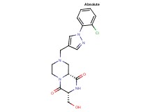 (3R,9aR)-8-{[1-(2-chlorophenyl)-1H-pyrazol-4-yl]methyl}-3-(hydroxymethyl)tetrahydro-2H-pyrazino[1,2-a]pyrazine-1,4(3H,6H)-dione