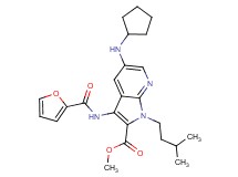 methyl 5-(cyclopentylamino)-3-(2-furoylamino)-1-(3-methylbutyl)-1H-pyrrolo[2,3-b]pyridine-2-carboxylate