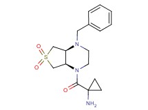 (1-{[rel-(4aS,7aR)-4-benzyl-6,6-dioxidohexahydrothieno[3,4-b]pyrazin-1(2H)-yl]carbonyl}cyclopropyl)amine dihydrochloride