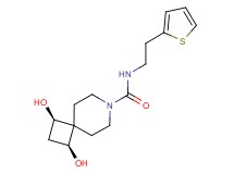 (1R*,3S*)-1,3-dihydroxy-N-[2-(2-thienyl)ethyl]-7-azaspiro[3.5]nonane-7-carboxamide