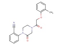 2-{4-[(2-methylphenoxy)acetyl]-2-oxo-1-piperazinyl}benzonitrile