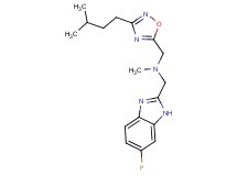 1-(6-fluoro-1H-benzimidazol-2-yl)-N-methyl-N-{[3-(3-methylbutyl)-1,2,4-oxadiazol-5-yl]methyl}methanamine