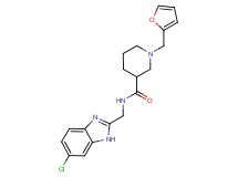 N-[(6-chloro-1H-benzimidazol-2-yl)methyl]-1-(2-furylmethyl)-3-piperidinecarboxamide