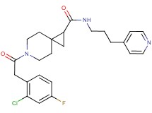 6-[(2-chloro-4-fluorophenyl)acetyl]-N-[3-(4-pyridinyl)propyl]-6-azaspiro[2.5]octane-1-carboxamide