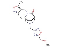 (1S*,5R*)-6-[(3,5-dimethylisoxazol-4-yl)methyl]-3-{[5-(methoxymethyl)-1,2,4-oxadiazol-3-yl]methyl}-3,6-diazabicyclo[3.2.2]nonan-7-one
