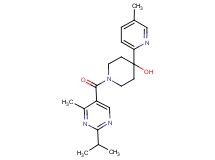 1-[(2-isopropyl-4-methylpyrimidin-5-yl)carbonyl]-4-(5-methylpyridin-2-yl)piperidin-4-ol