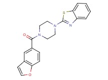 2-[4-(1-benzofuran-5-ylcarbonyl)-1-piperazinyl]-1,3-benzothiazole