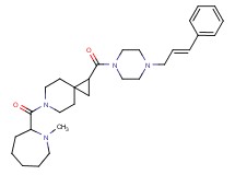 6-[(1-methyl-2-azepanyl)carbonyl]-1-({4-[(2E)-3-phenyl-2-propen-1-yl]-1-piperazinyl}carbonyl)-6-azaspiro[2.5]octane
