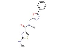 N-methyl-2-(methylamino)-N-[(5-phenyl-1,3,4-oxadiazol-2-yl)methyl]-1,3-thiazole-4-carboxamide