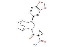 1-{[(2R*,3S*,6R*)-3-(1,3-benzodioxol-5-yl)-1,5-diazatricyclo[5.2.2.0~2,6~]undec-5-yl]carbonyl}cyclopropanecarboxamide
