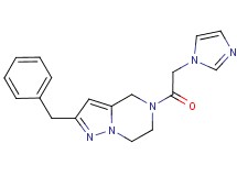 2-benzyl-5-(1H-imidazol-1-ylacetyl)-4,5,6,7-tetrahydropyrazolo[1,5-a]pyrazine