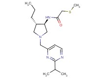 N-{rel-(3R,4S)-1-[(2-isopropyl-4-pyrimidinyl)methyl]-4-propyl-3-pyrrolidinyl}-2-(methylthio)acetamide hydrochloride