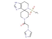 1'-(1H-imidazol-1-ylacetyl)-5-(methylsulfonyl)-1,5,6,7-tetrahydrospiro[imidazo[4,5-c]pyridine-4,4'-piperidine]