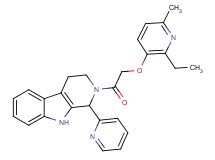 2-{[(2-ethyl-6-methyl-3-pyridinyl)oxy]acetyl}-1-(2-pyridinyl)-2,3,4,9-tetrahydro-1H-beta-carboline