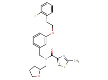 N-{3-[2-(2-fluorophenyl)ethoxy]benzyl}-2-methyl-N-(tetrahydro-2-furanylmethyl)-1,3-thiazole-4-carboxamide