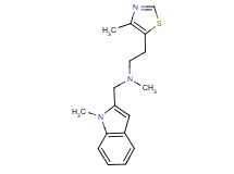N-methyl-N-[(1-methyl-1H-indol-2-yl)methyl]-2-(4-methyl-1,3-thiazol-5-yl)ethanamine