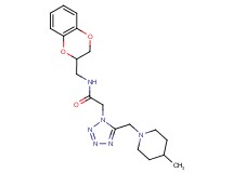 N-(2,3-dihydro-1,4-benzodioxin-2-ylmethyl)-2-{5-[(4-methyl-1-piperidinyl)methyl]-1H-tetrazol-1-yl}acetamide